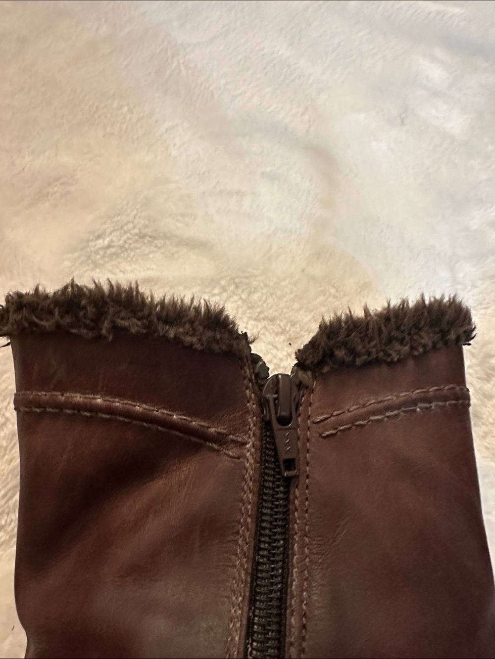ALDO Brown Leather Double Stitched Classic Comfy Lined Boots Sz10 Brand Quality - Picture 9 of 11